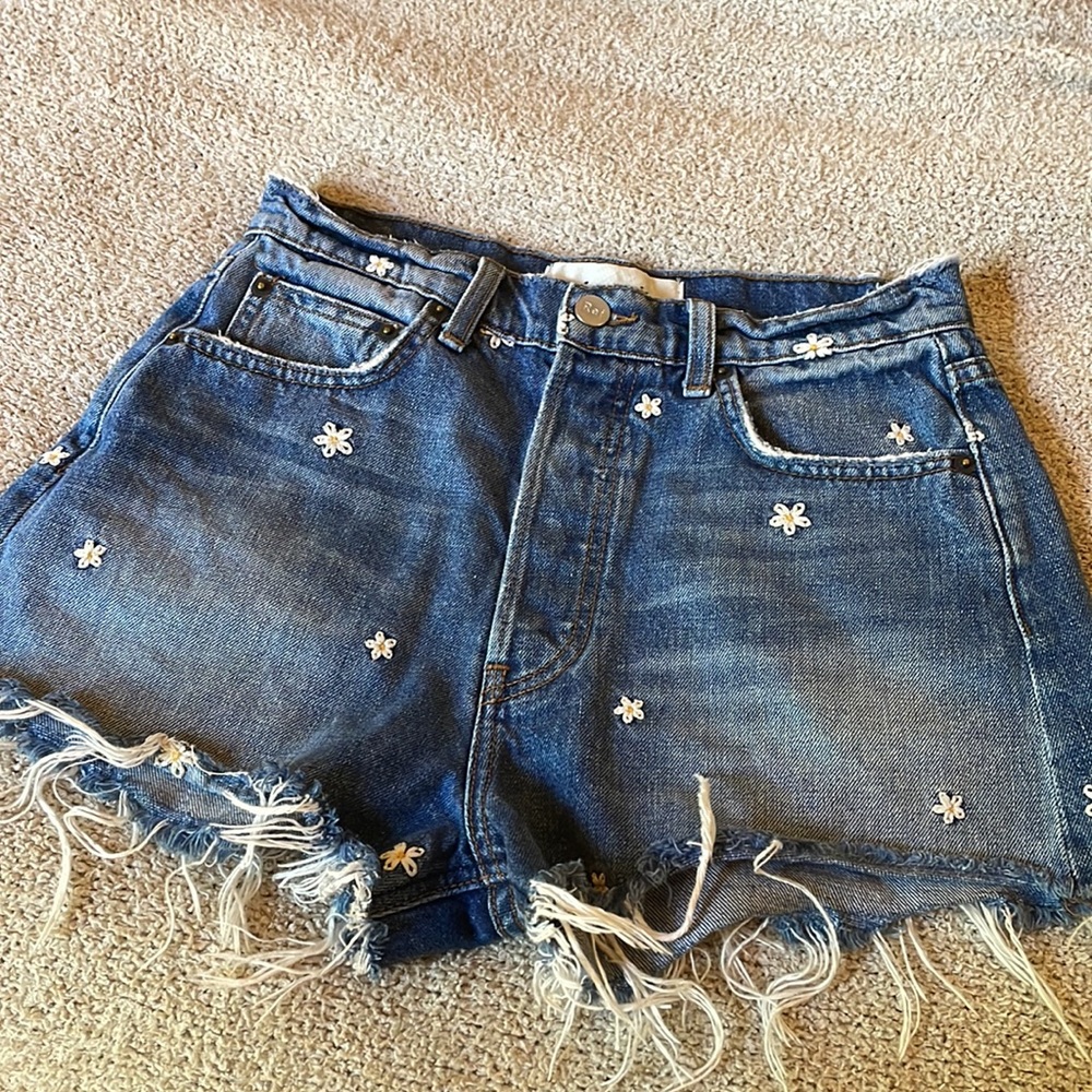 Reformation Blue Jean Shorts